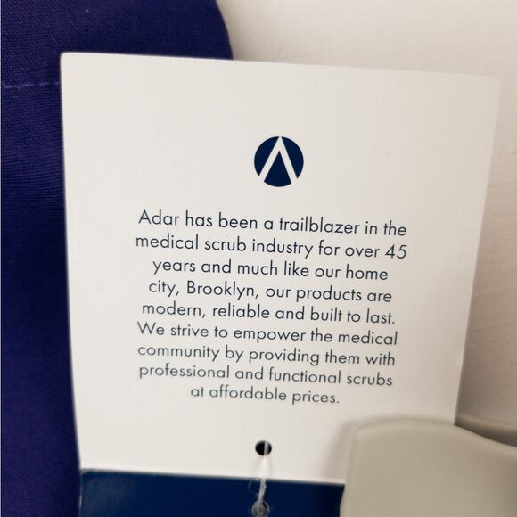 Scrub Pants Adar Universal Small Purple Cargo Pocket Drawstring New Poly Blend - Picture 6 of 13